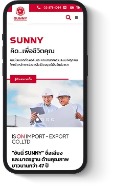 Sunny Emergency Light website design on mobile